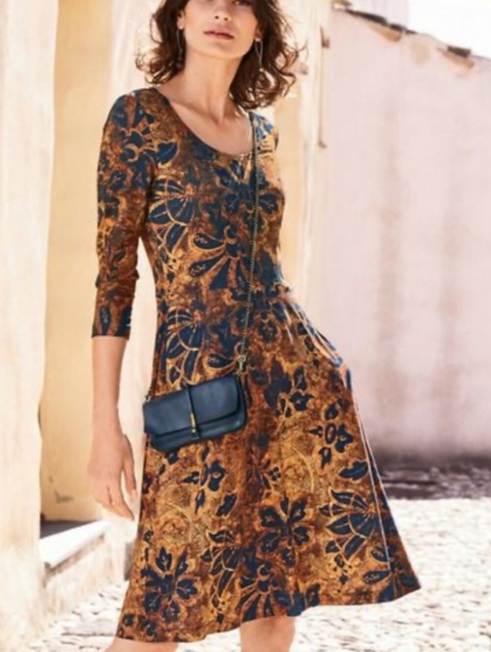 Peruvian Connection Midi Dress Size Medium